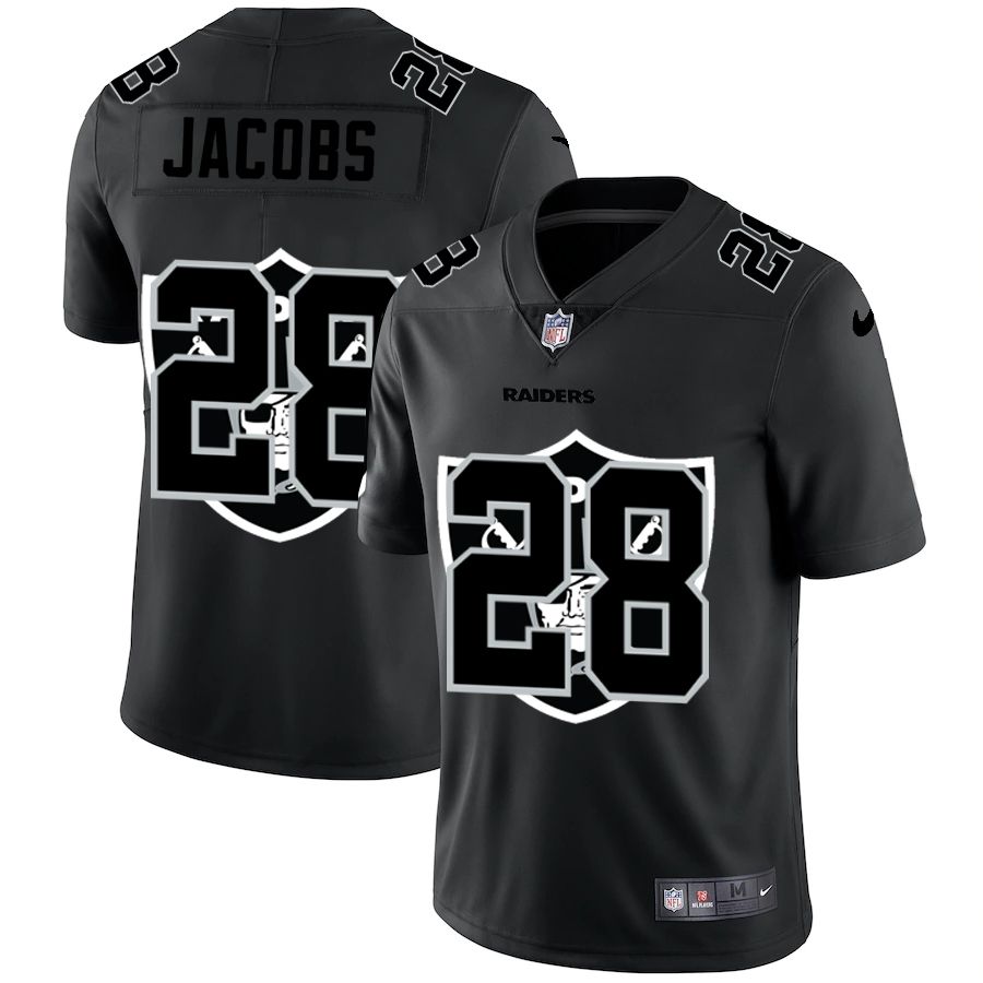 Men Oakland Raiders #28 Jacobs Black shadow Nike NFL Jersey->oakland raiders->NFL Jersey